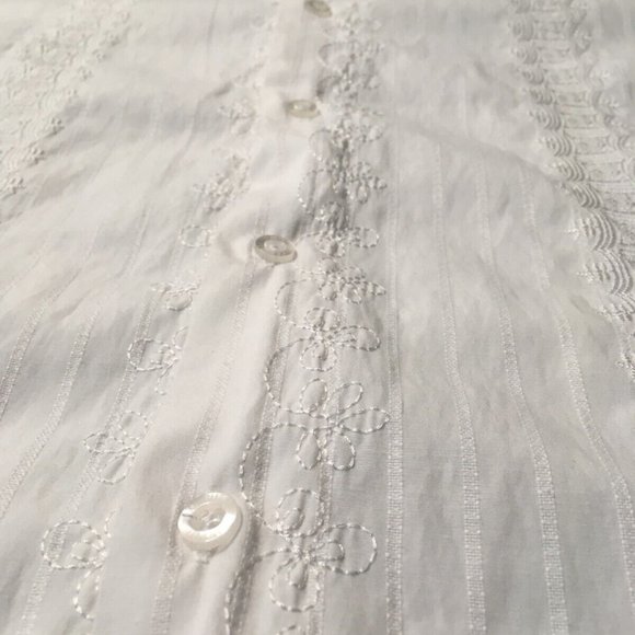 80's MEN'S WESTERN MONTICERUTTI EMBROIDERED hippie textured stitching white hip - Picture 2 of 8